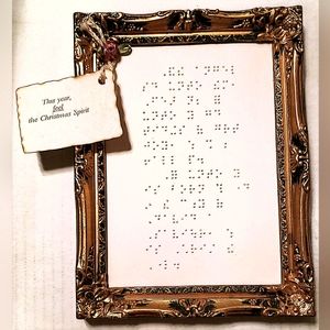 Framed braille....Feel the Christmas Spirit